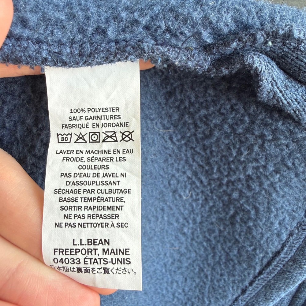 L.L.Bean Sweater Fleece Vest Blue Full Zip Outdoor Women's 1X Plus Pockets - Picture 8 of 10